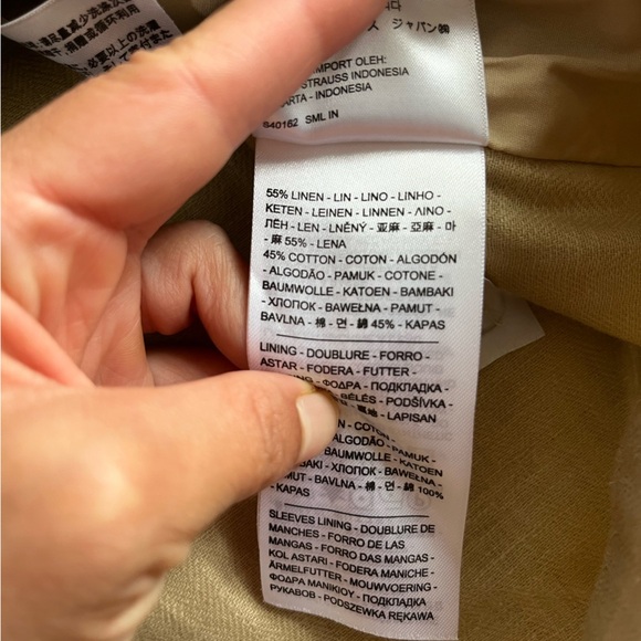 LEVI’S Alexa Blazer Linen Cotton Double-Breasted Oversized Jacket Size L - Picture 7 of 9